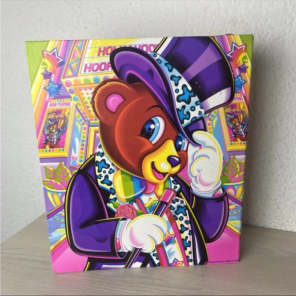 Vintage Lisa Frank My Memory Binder Book Hollywood Bear Teddy Top Hat Album